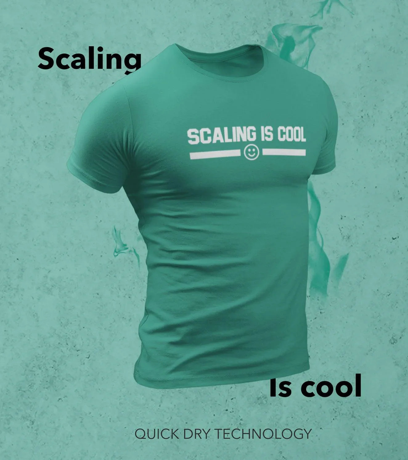 Men's Scaling is Cool T-shirt ( ocean Green ) - wodarmour