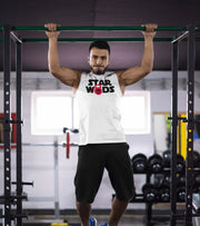 Men's Star Wods Muscle Tank T-shirt (White) - wodarmour