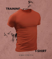 Men's training t-shirt (Brick Red) - wodarmour