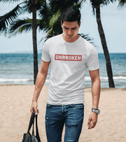 Men's "Unbroken" T-Shirt (White) - wodarmour