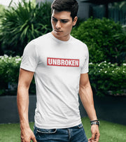 Men's "Unbroken" T-Shirt (White) - wodarmour