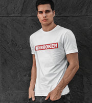 Men's "Unbroken" T-Shirt (White) - wodarmour