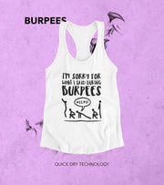 Women's Burpees Tank Top (White) - wodarmour