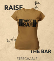 Women's Raise The Bar T-Shirt (Olive Green) - wodarmour