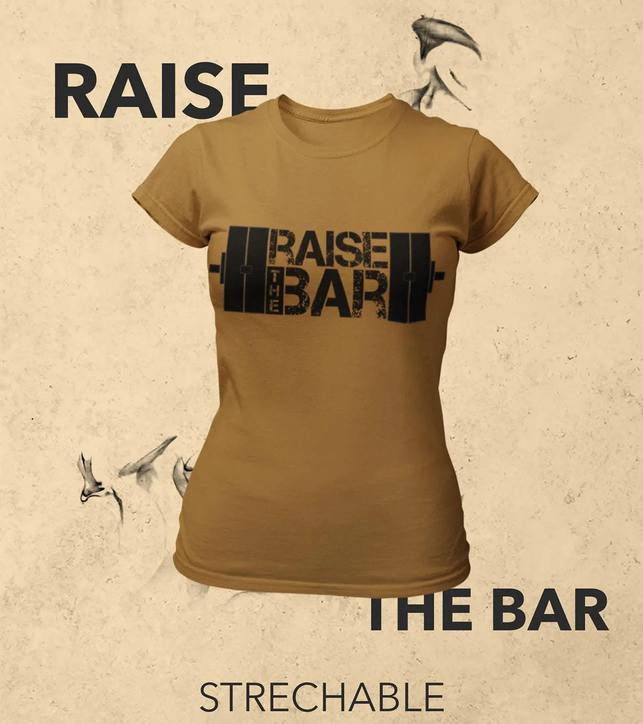 Women's Raise The Bar T-Shirt (Olive Green) - wodarmour