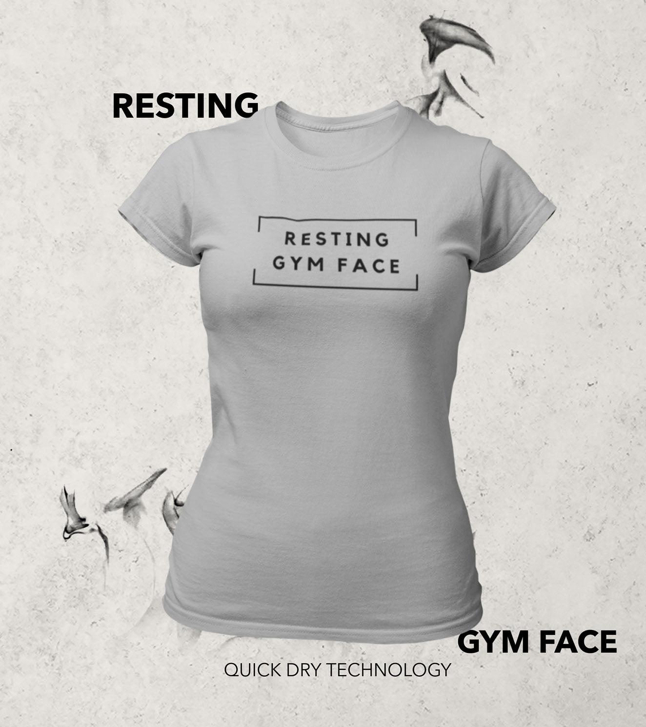 Women's RESTING GYM FACE T-Shirt - wodarmour