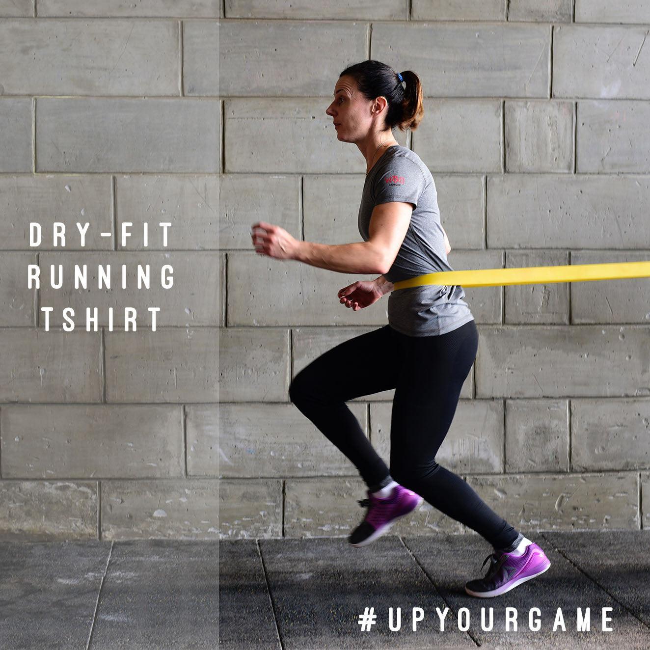 Women's Running Graphics T-shirt (Grey) - wodarmour