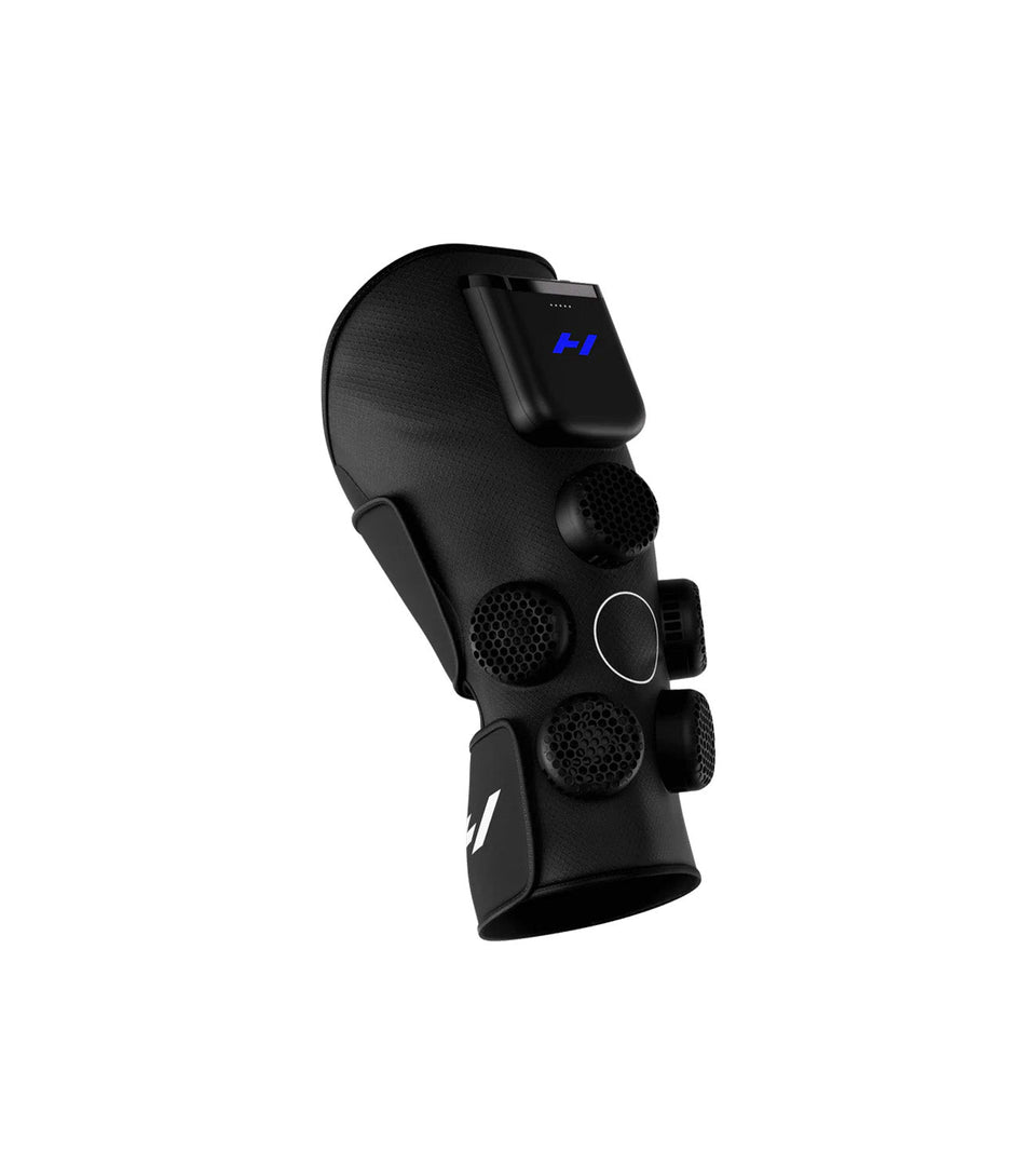 Hyperice X2 Knee contrast therapy device front view for heat cold and compression knee recovery