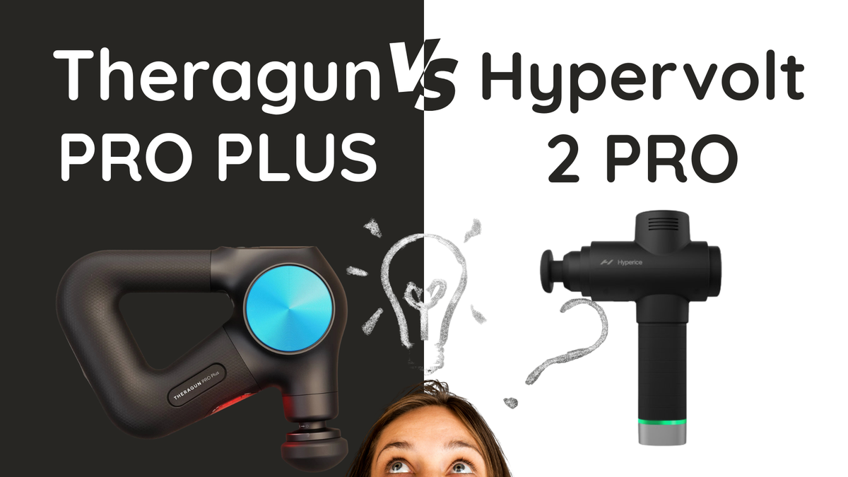 Comparison of Theragun PRO PLUS and Hypervolt 2 PRO massage guns for athlete recovery.