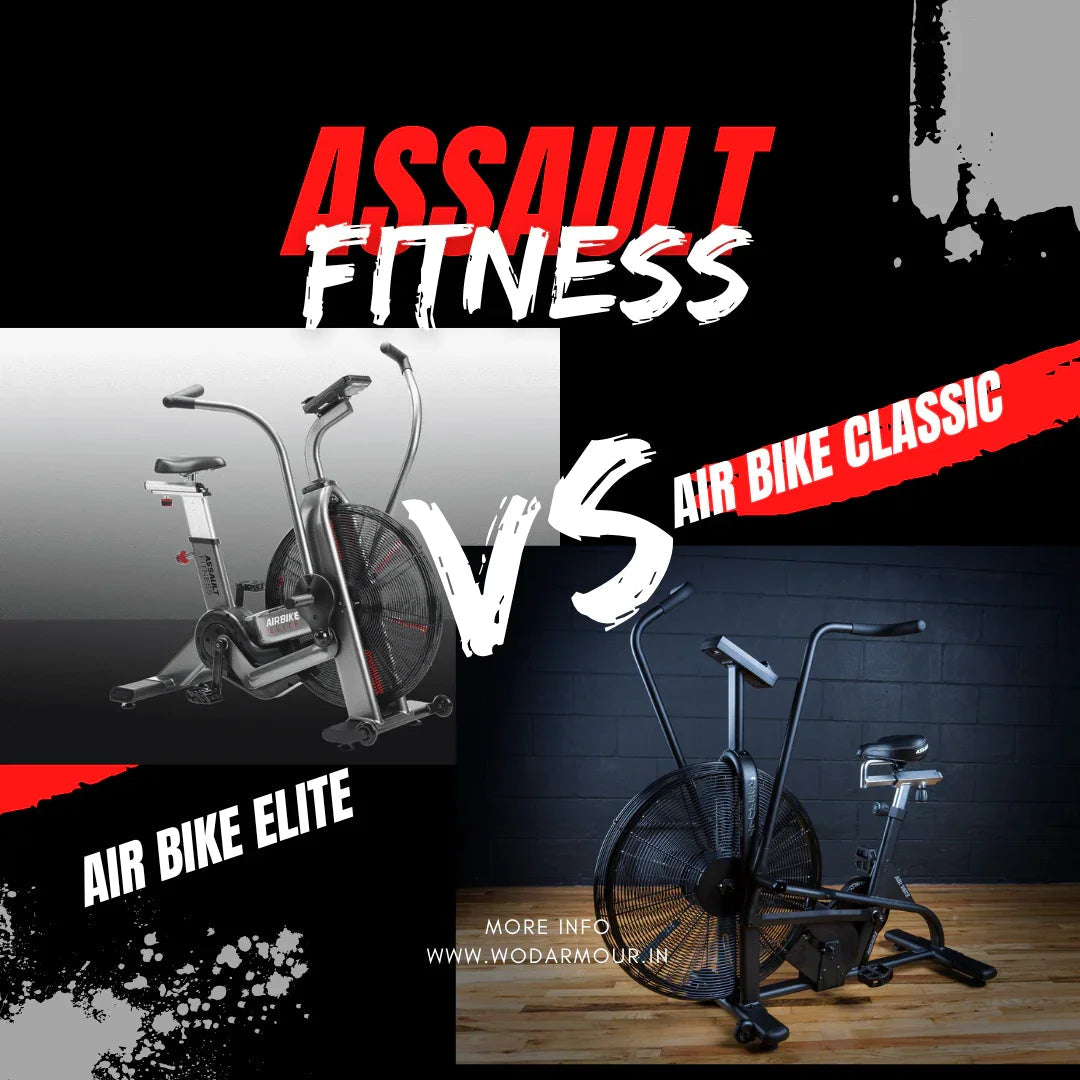 Comparison of Air Bike Classic and Air Bike Elite functional fitness bikes.