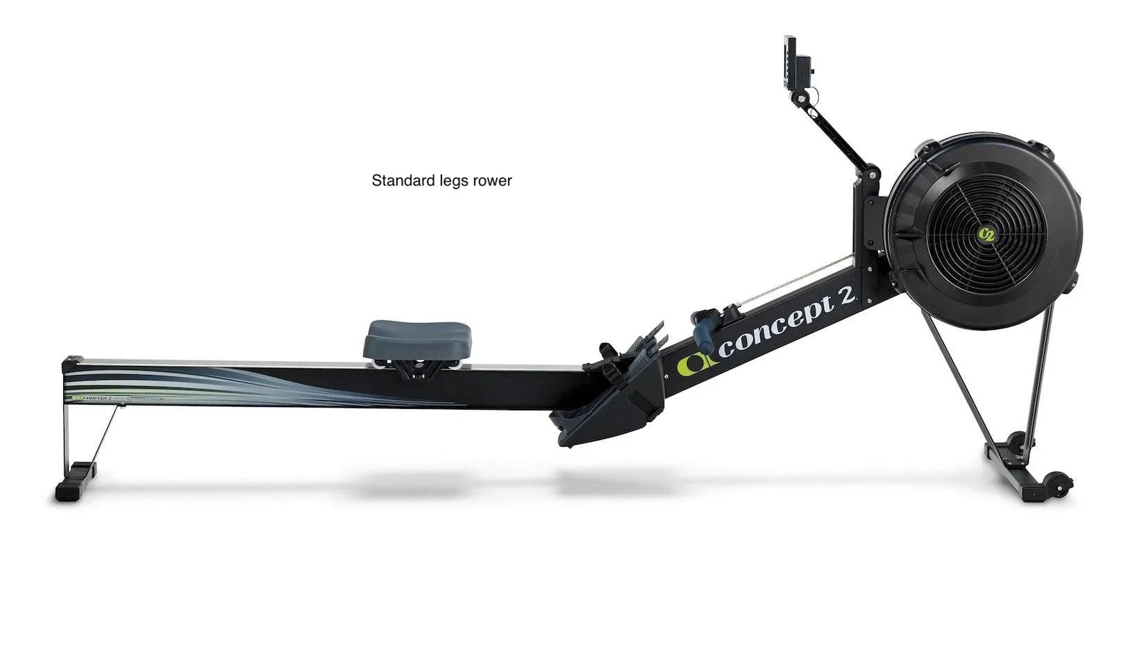 Concept 2 rowing machine with standard legs, fitness equipment for home gym and cardio training