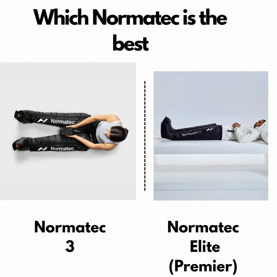 Comparison of Normatec 3 and Normatec Elite Premier compression recovery boots on athletes.