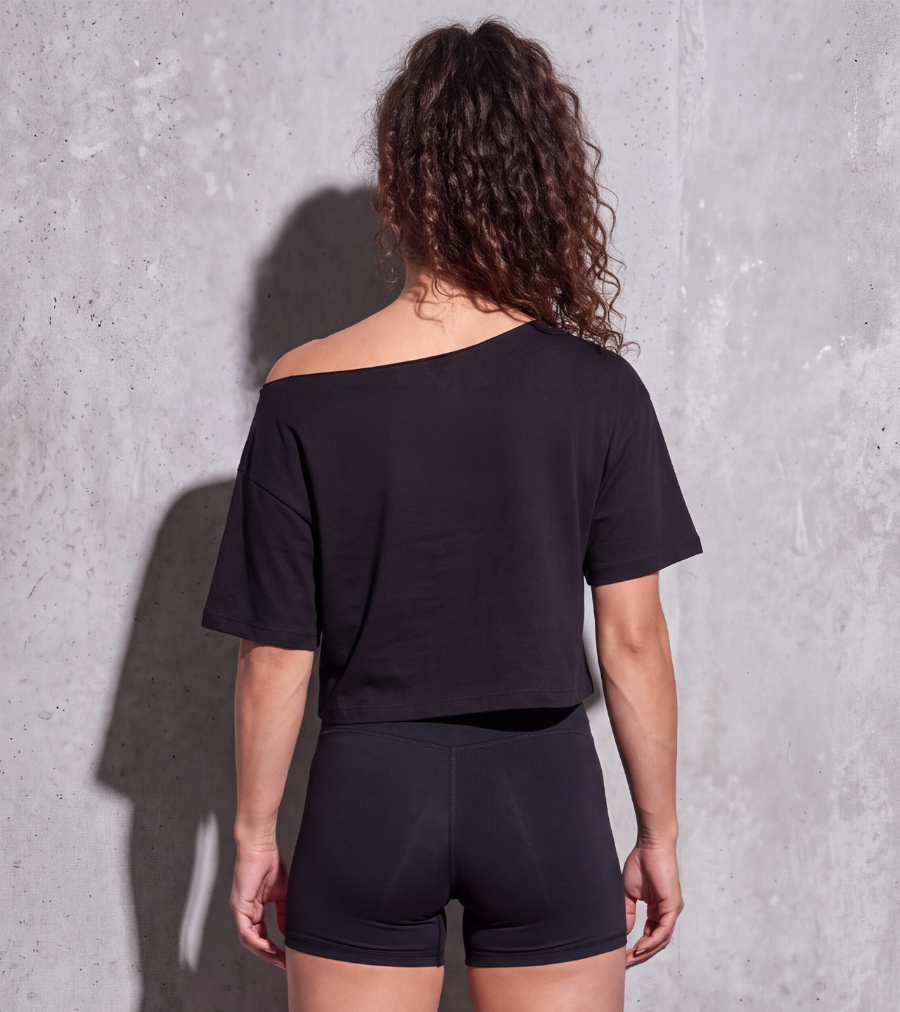 Women's Off-Shoulder THEN WHEN Crop T-Shirt