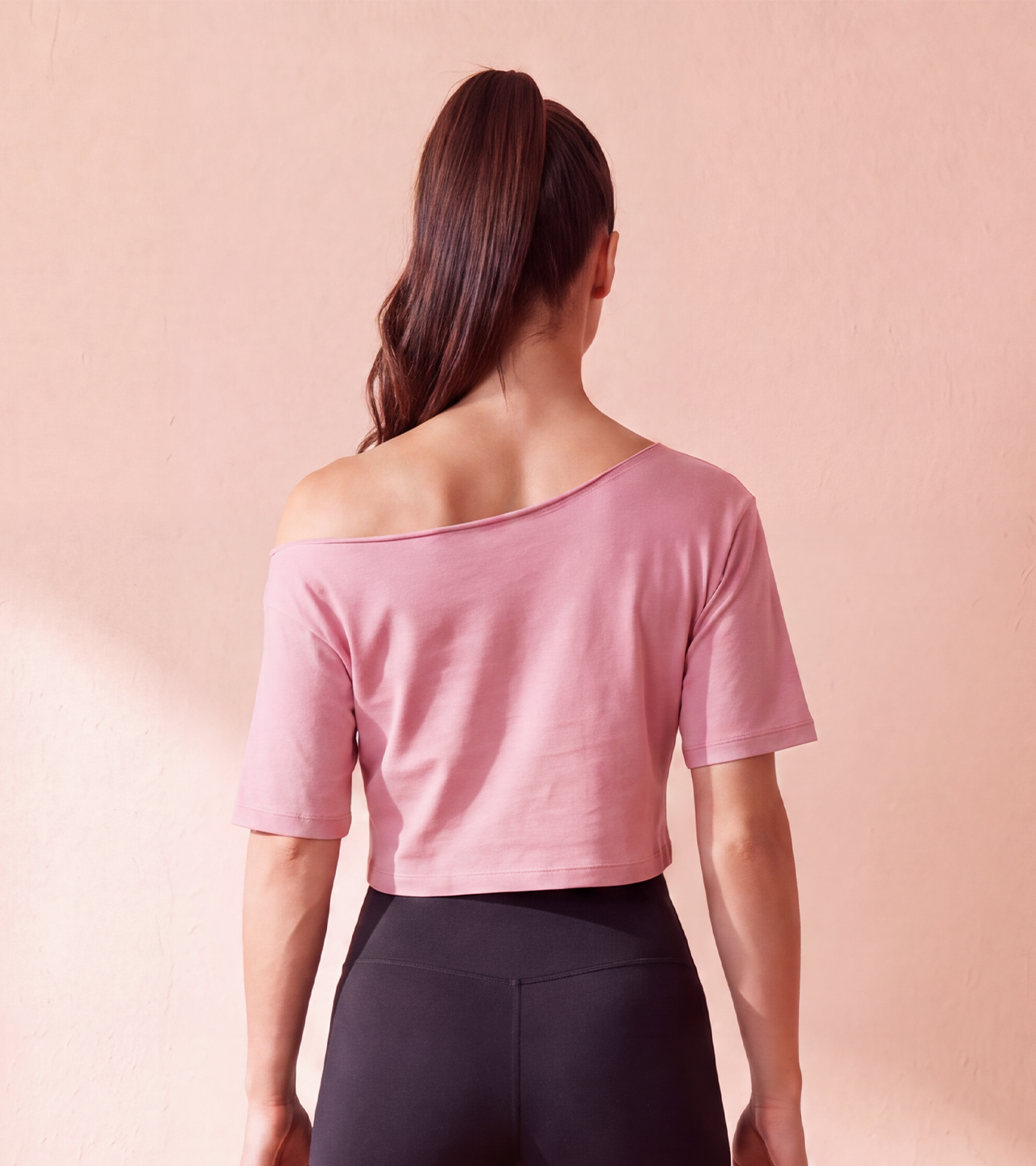 Women's Off-Shoulder Crop RAISE THE BAR T-Shirt