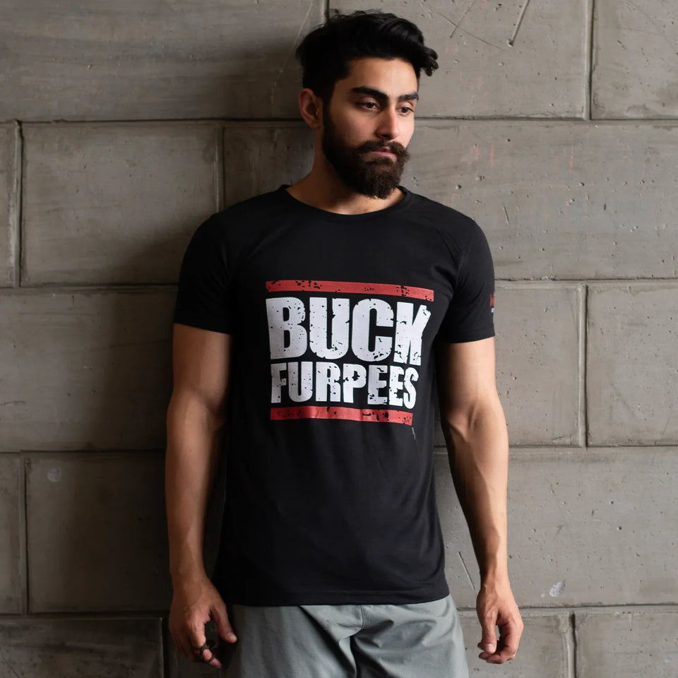 Men's Buck Furpees training T-shirt (Black)