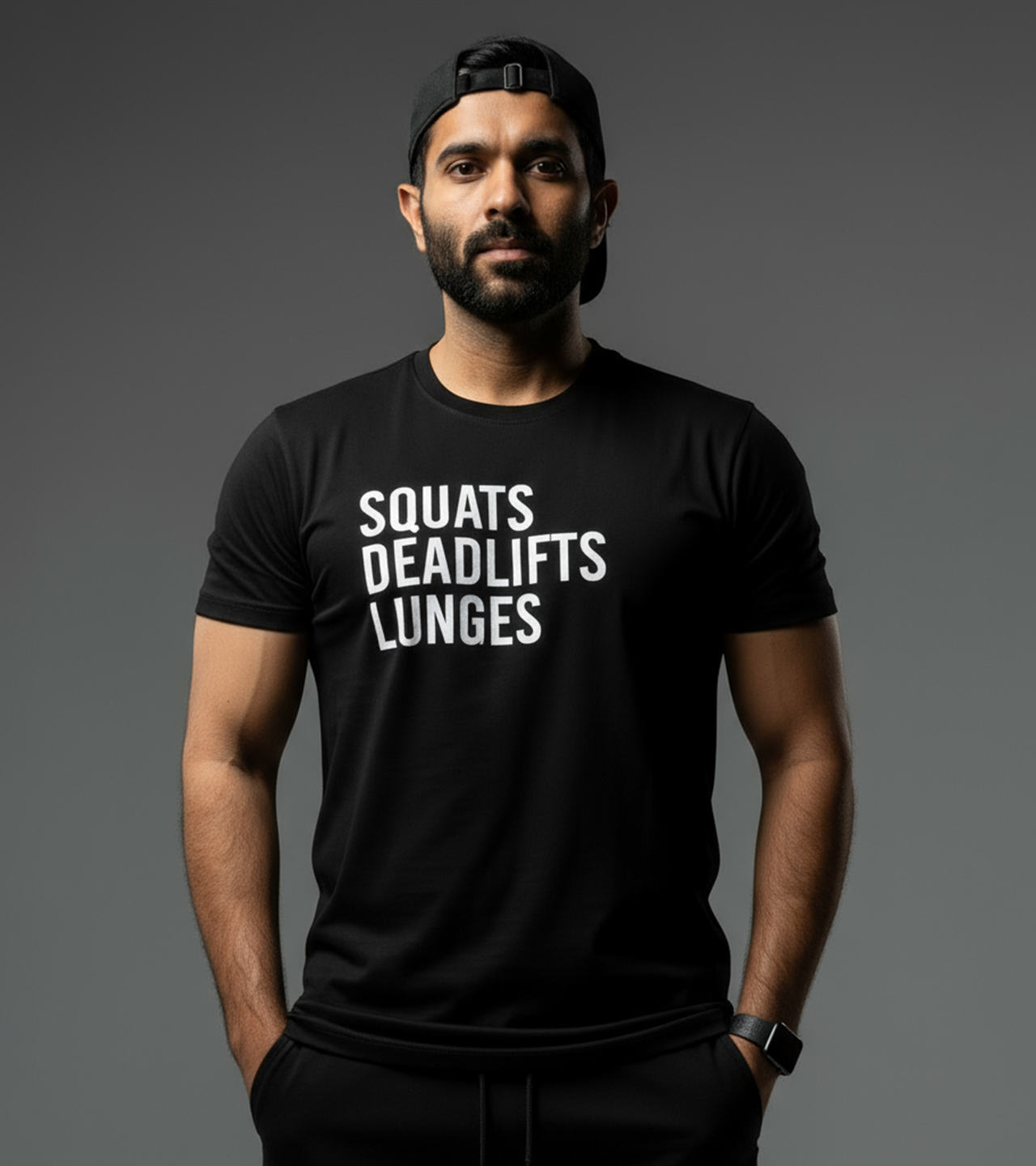 Men's squat deadlift  T-Shirt (black)