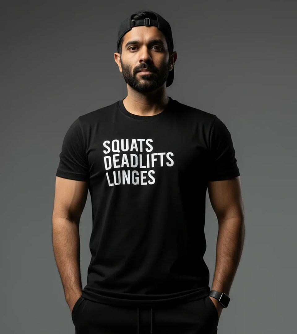 Men's Squat Deadlift Lunges T-Shirt (black)