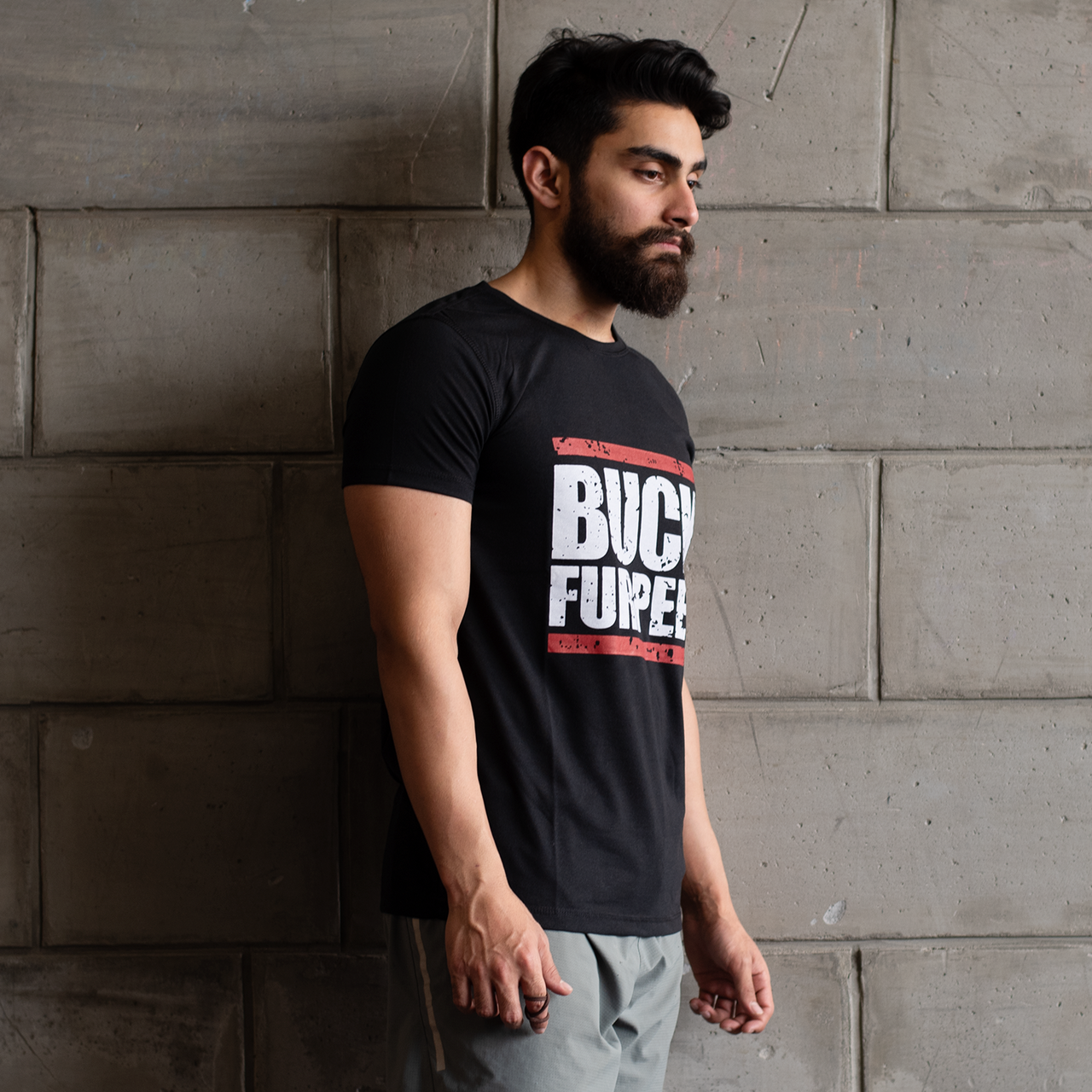 Men's Buck Furpees training T-shirt (Black)