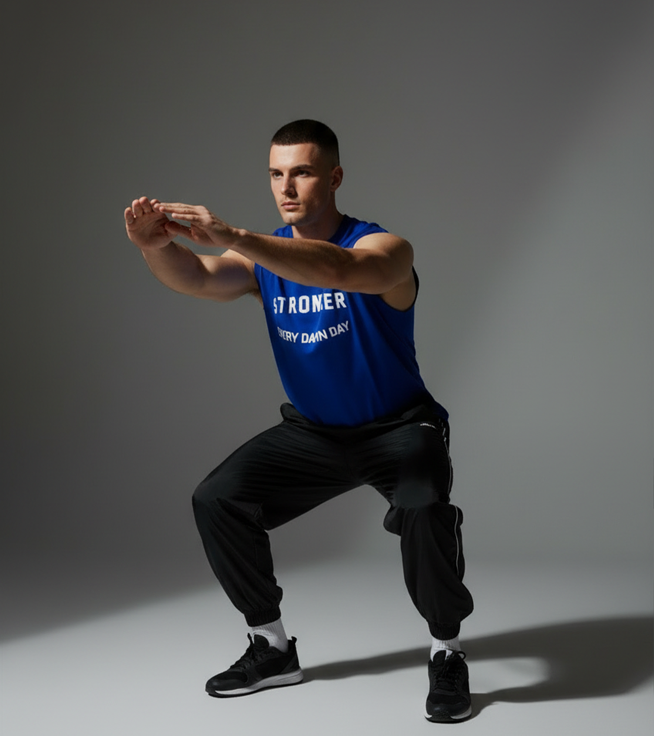 Men's sleeveless Blue tank top ( stronger) - wodarmour