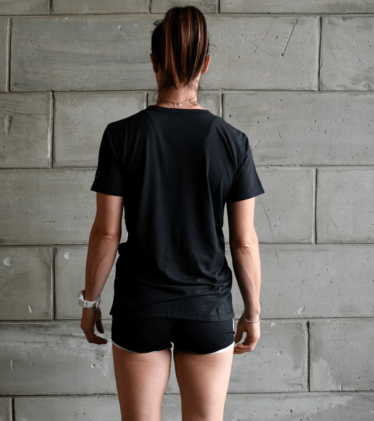 Women's Organic Black Cotton Tshirt