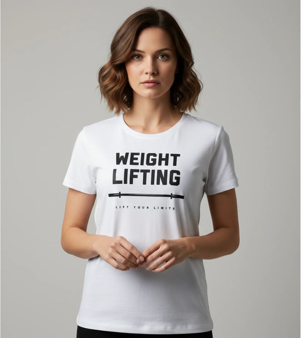 Women's Weight Lifting T-shirt - White