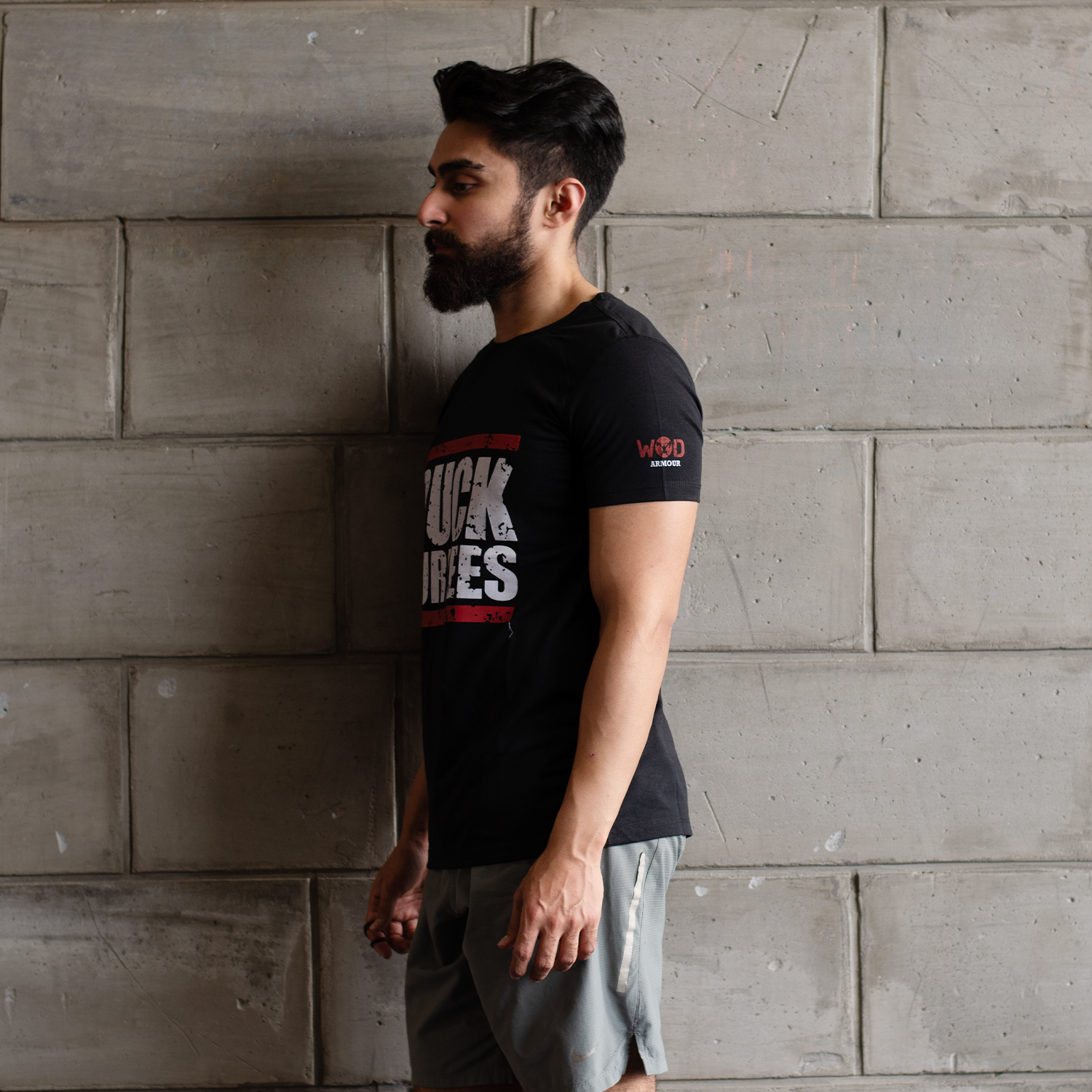 Men's Buck Furpees training T-shirt (Black) - wodarmour