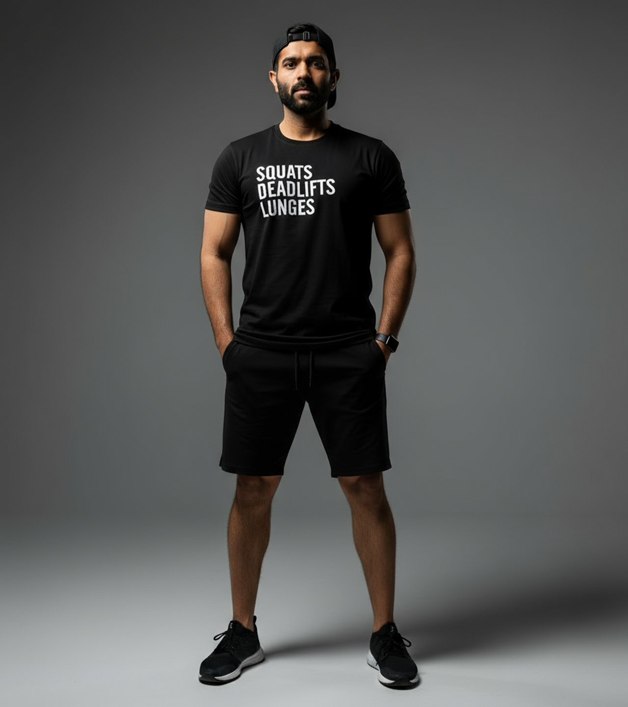 Men's squat deadlift  T-Shirt (black)