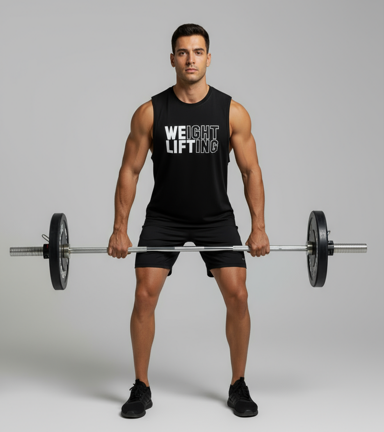 Weight lifting muscle tank top (Black)