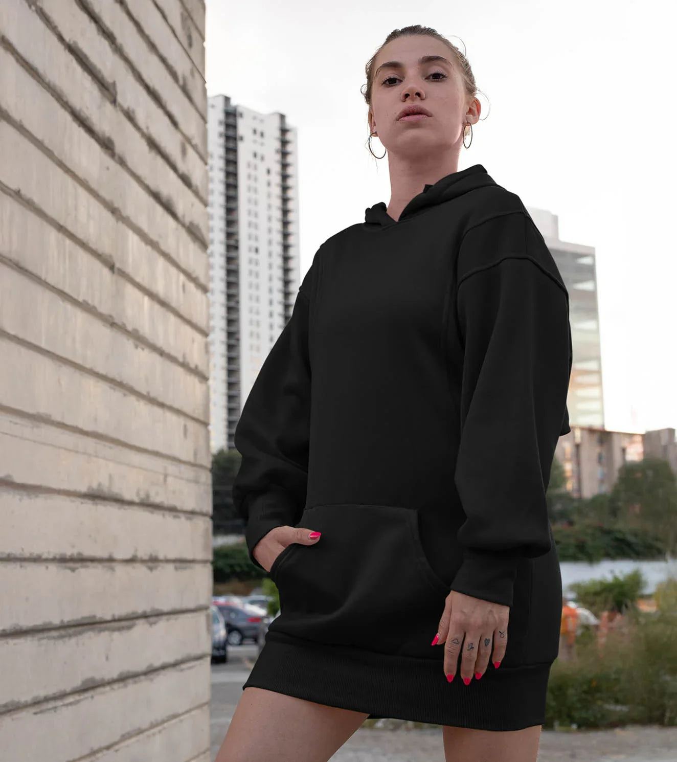 Women's Cozy Oversized Hoodie Dress Women's Cozy Oversized Hoodie Dress