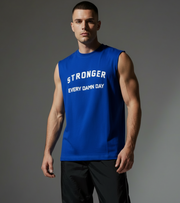 Men's sleeveless Blue tank top ( stronger) - wodarmour
