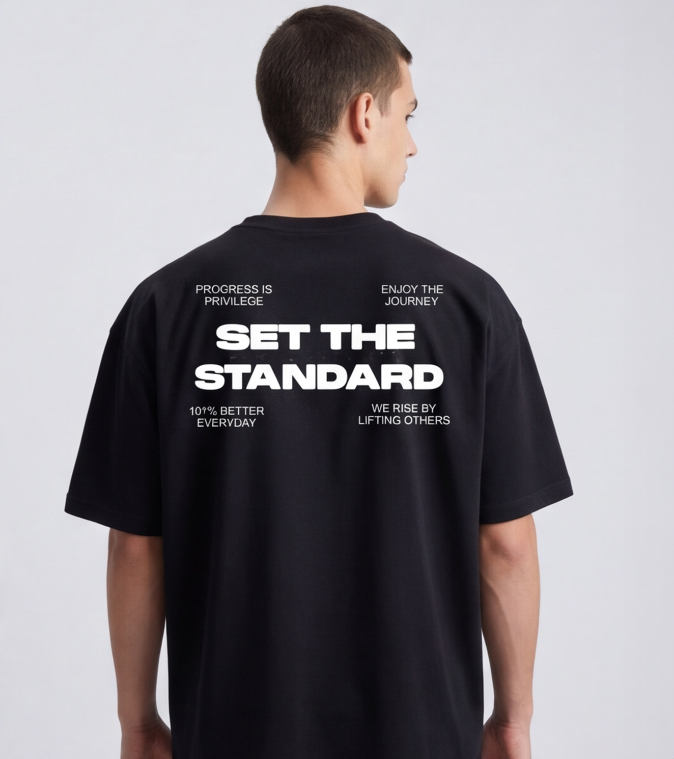 Men's Set the standard Oversized T-shirt - wodarmour
