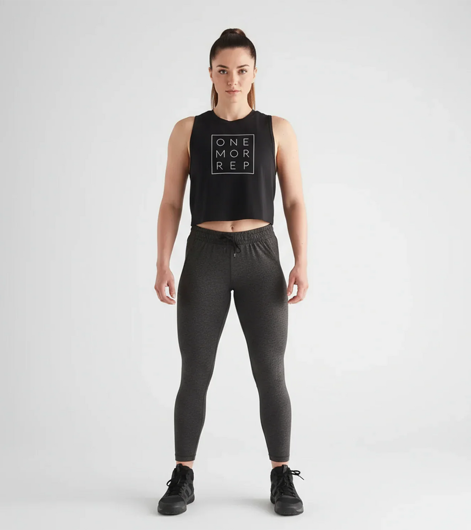 Women's Sleveless one more rep crop top