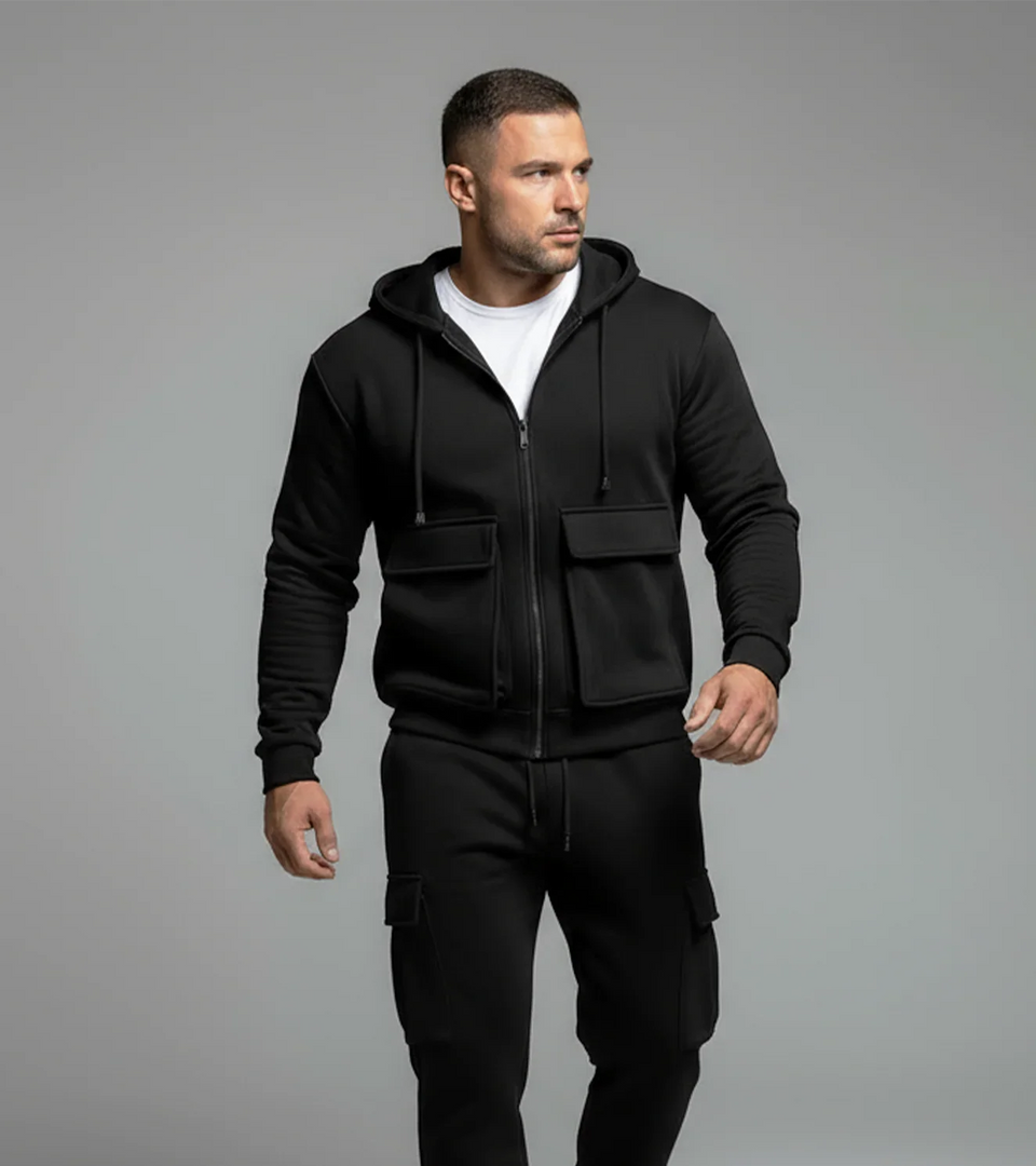 Men’s Premium Zip Hoodie - Black