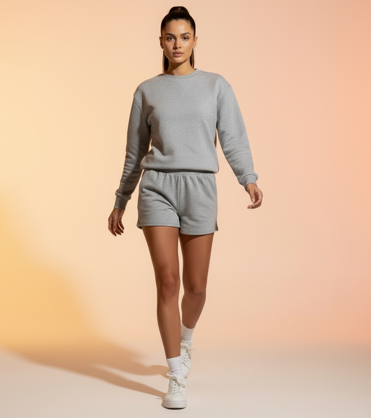 UltraLite Training Shorts For Women - Light Grey