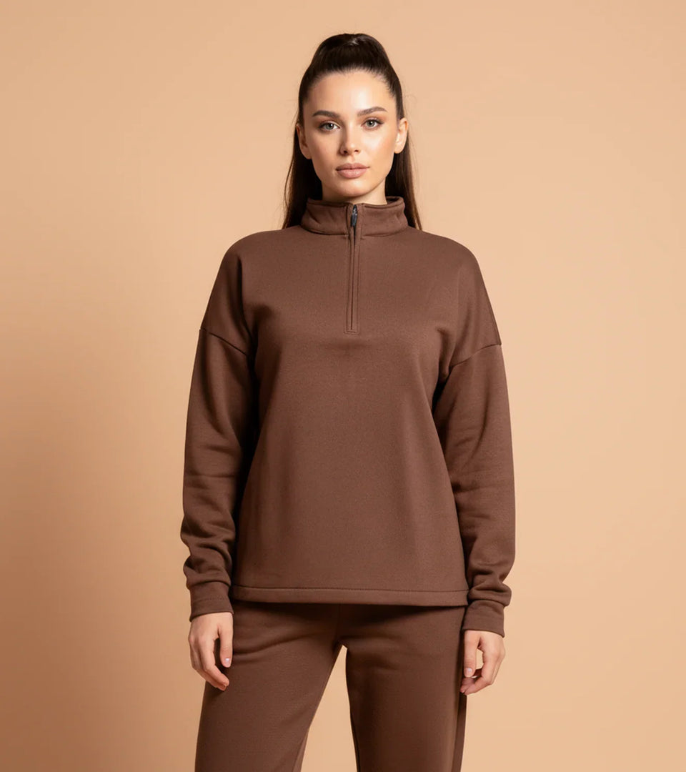 Women’s Cozy Fleece Half-Zip Sweatshirt