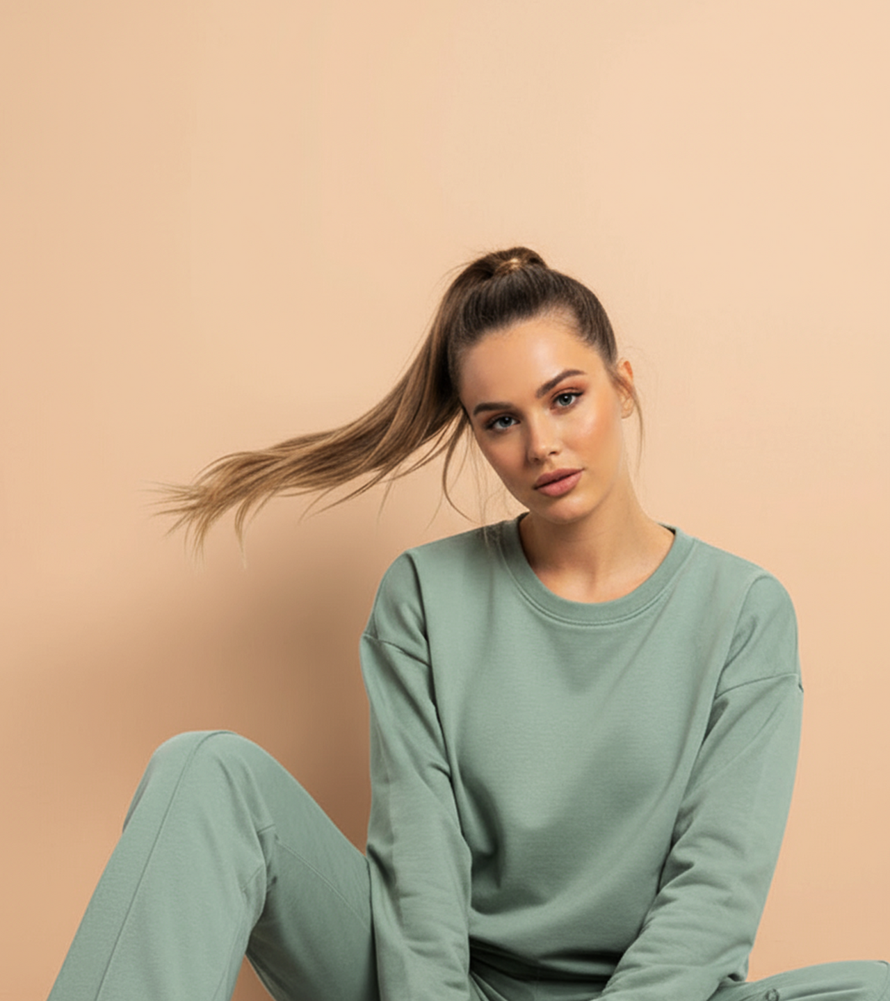 Womenβs Essential Crewneck Sweatshirt - Mint Green