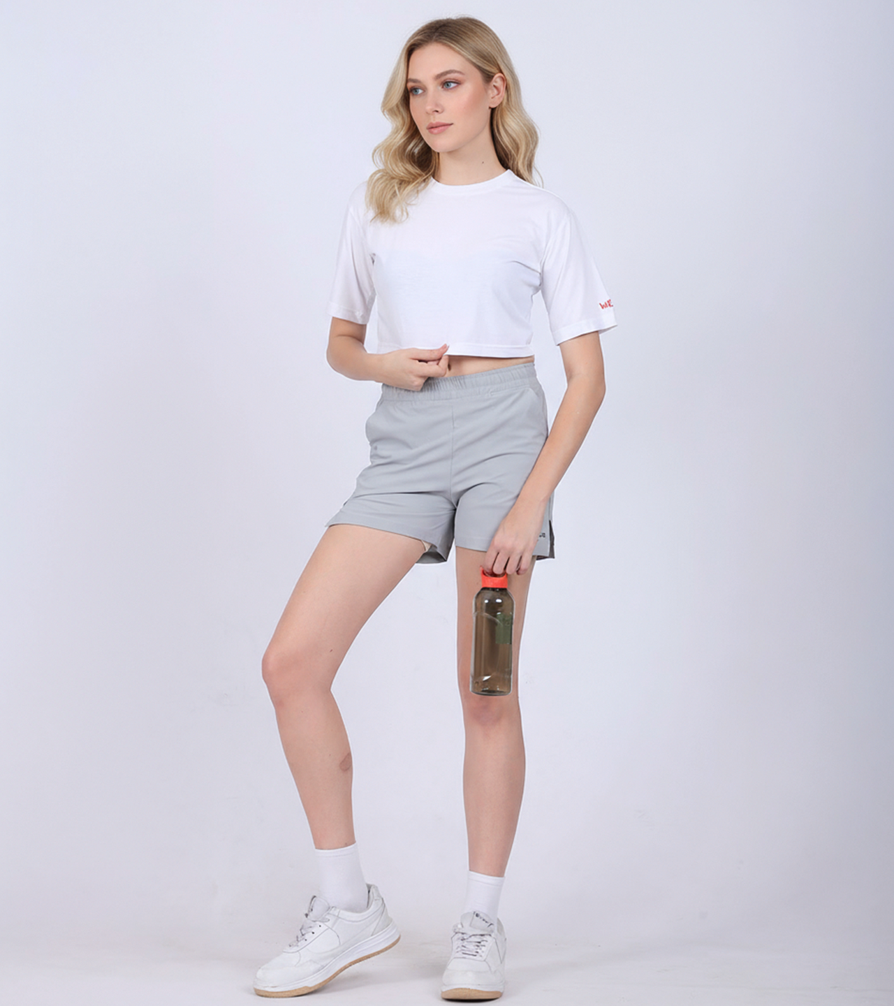 Womenβs Cropped T-Shirt Performance - White