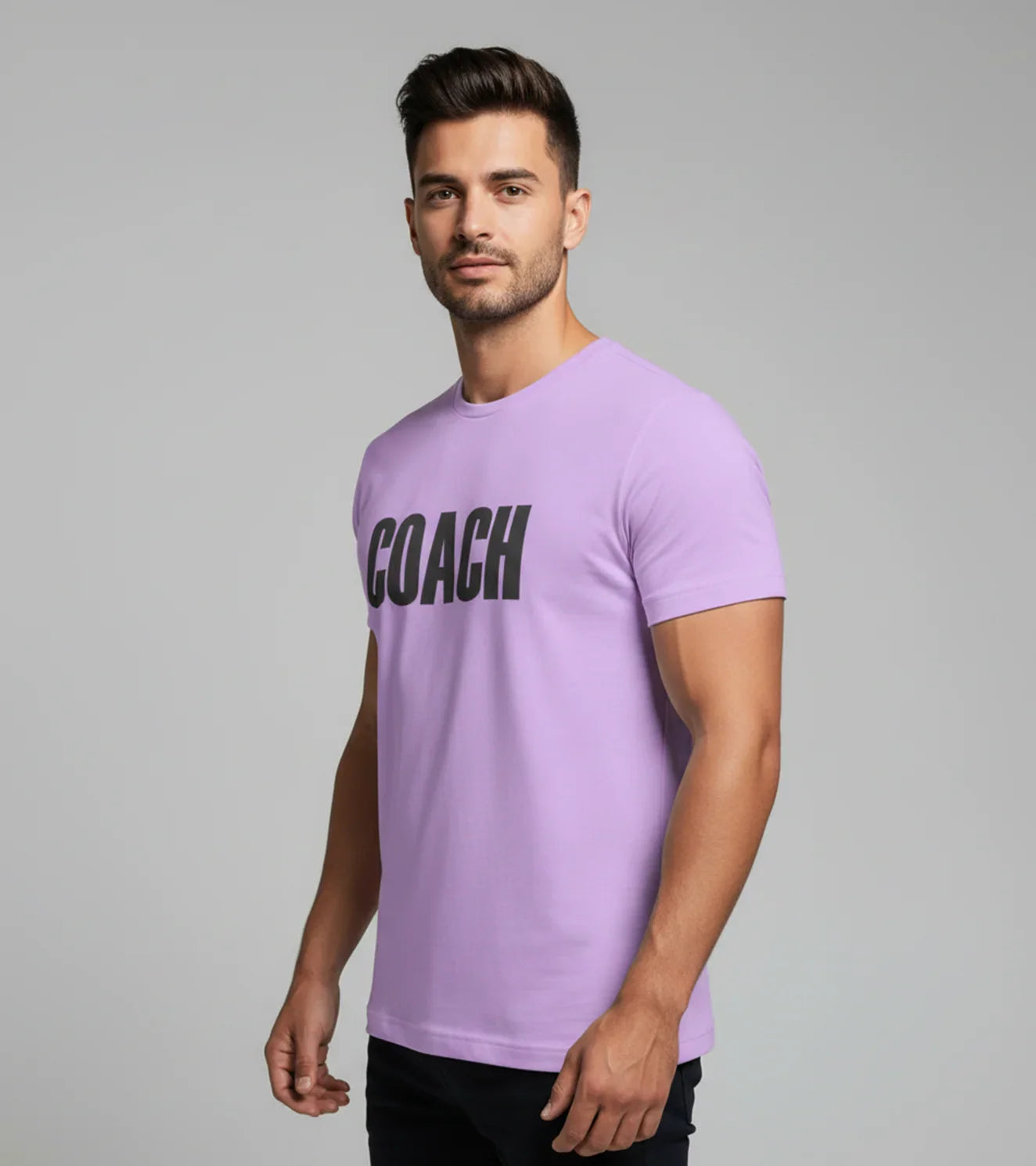 Men's "COACH" T-Shirt (Lavender) - wodarmour