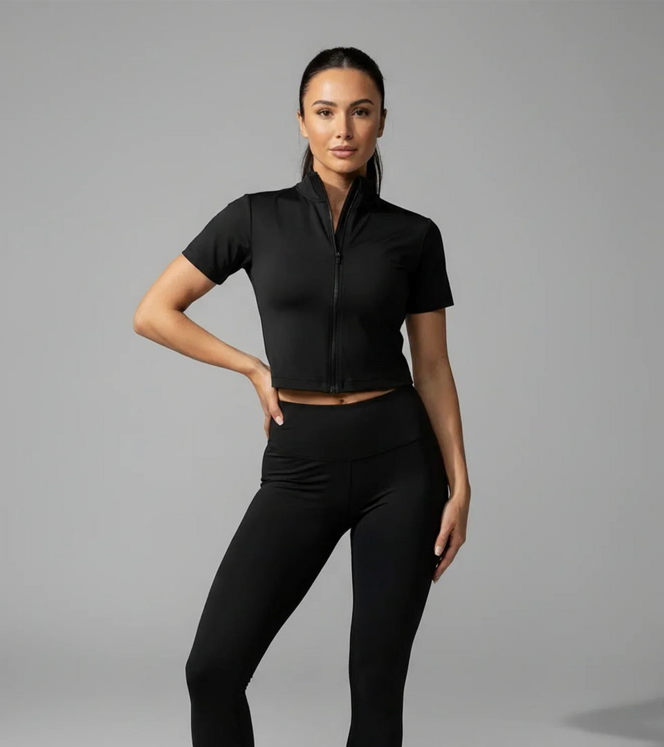 Active Short-Sleeve Top - Black