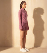 Women's Zip-Up Performance Jacket - Rosewood Pink - wodarmour