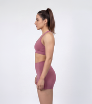 Aqua Flex Compression Shorts For Women - Rosewood Pink - wodarmour
