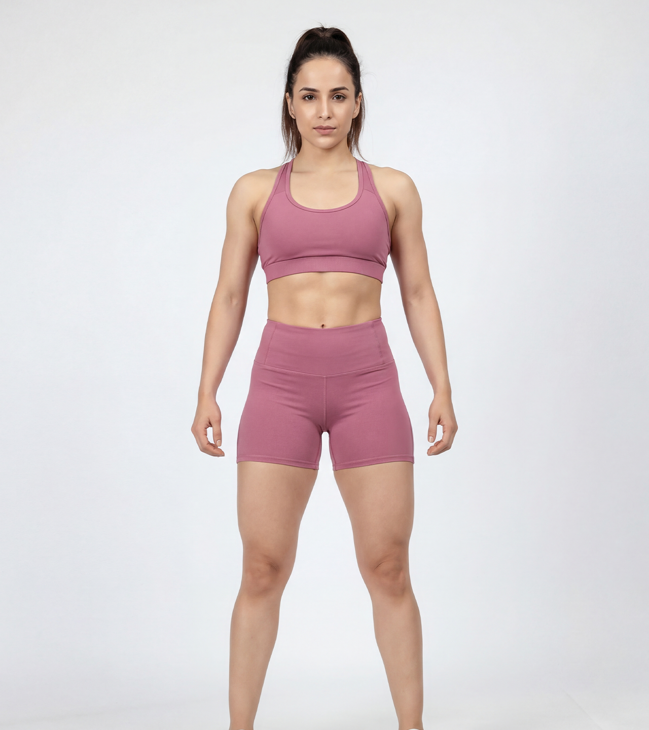 Aqua Flex Compression Shorts For Women - Rosewood Pink - wodarmour