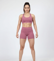 Aqua Flex Compression Shorts For Women - Rosewood Pink - wodarmour