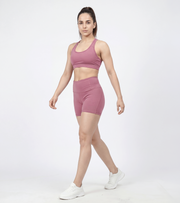 Aqua Flex Compression Shorts For Women - Rosewood Pink - wodarmour
