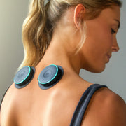 Chirp Halo pucks placed on the neck and upper back