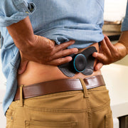 Man using the Chirp Halo with a lower back pad for back recovery