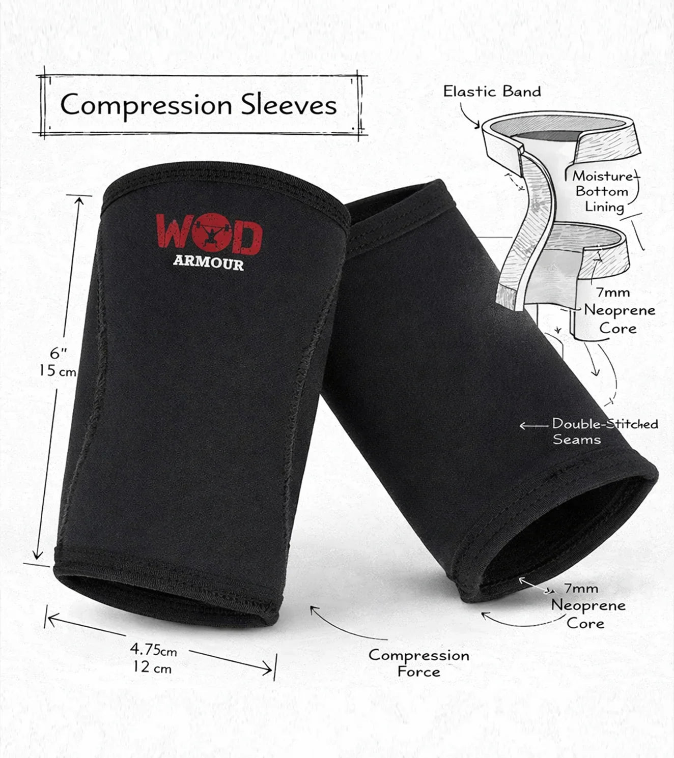 WOD Armour elbow sleeve (7MM)