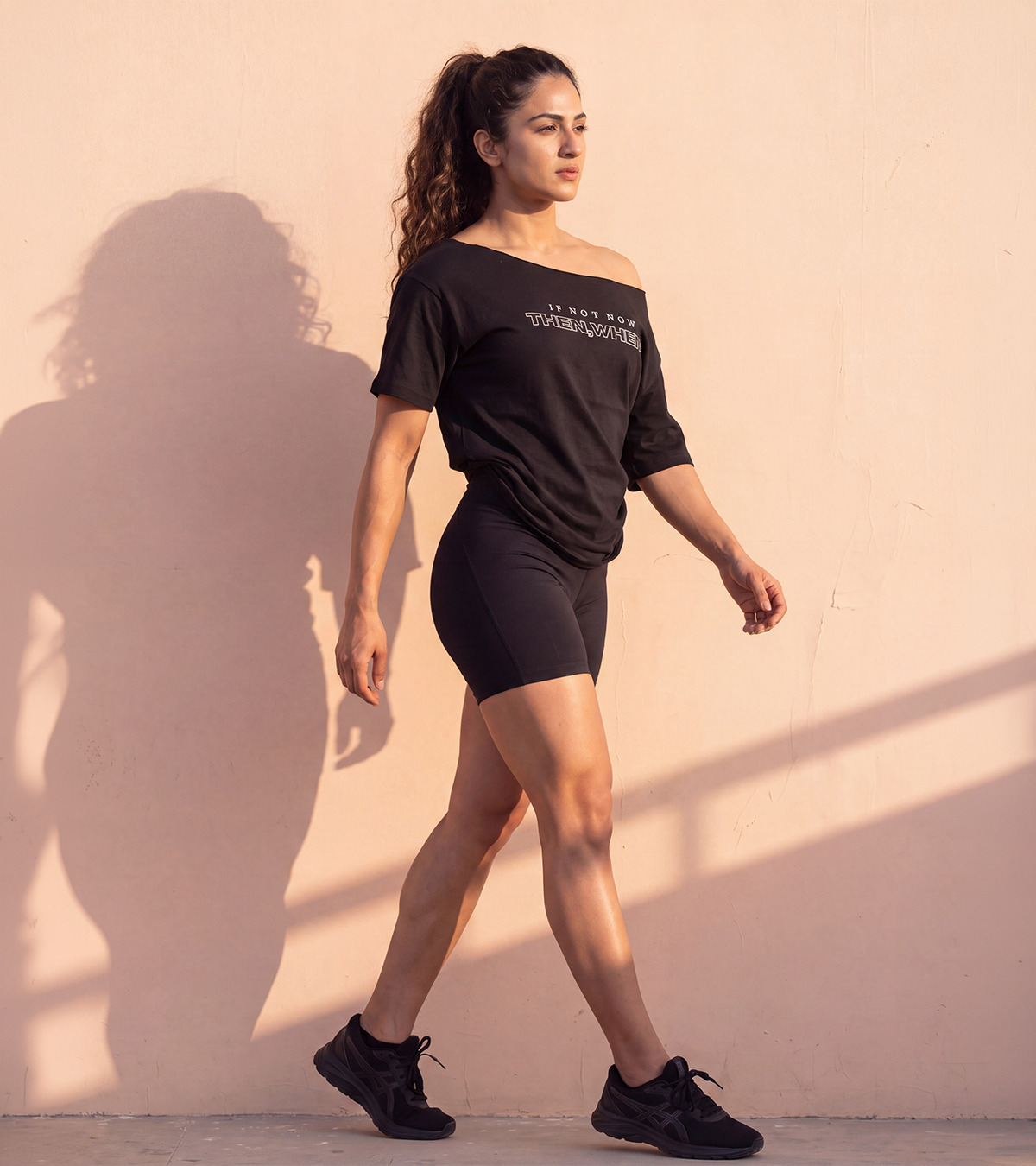Women's Off-Shoulder THEN WHEN T-Shirt – image 3