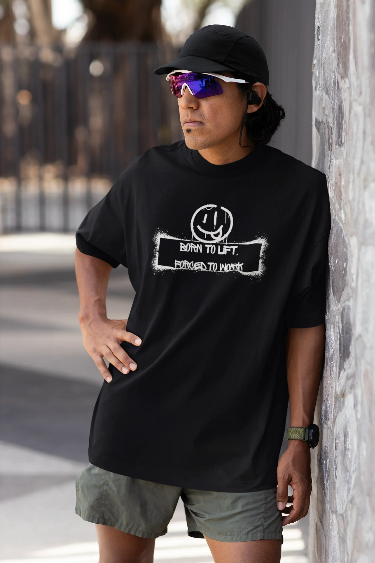 Born to Lift. Forced to Work. – Men's Oversized T-shirt