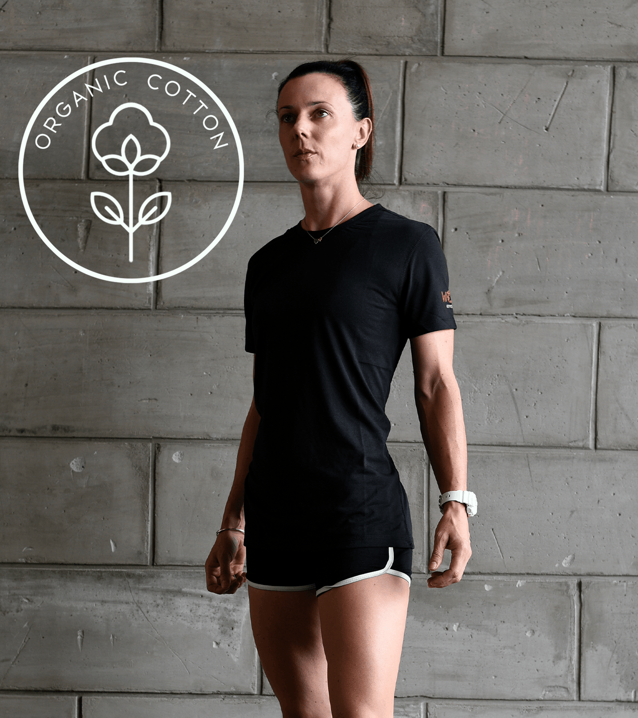 Organic Black Cotton Tshirt ( Gots Certified Fabric )